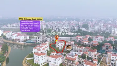Biệt thự view hồ Nam An Khánh, mặt tiền 12m, nở hậu, hướng Nam, giá cực mềm