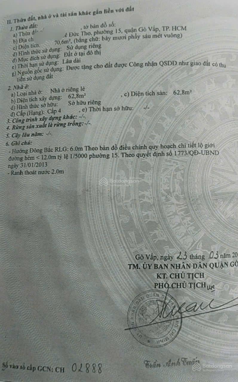 Bán đất vị trí cực đẹp Lê Đức Thọ, Gò Vấp. DT 4x18m hẻm 6m thông, 6tỷ4 thương lượng. LH 0902 958 *** Bán đất vị trí cực đẹp Lê Đức Thọ, Gò Vấp. DT 4x18m hẻm 6m thông, 6tỷ4 thương lượng. LH 0902 958 ***