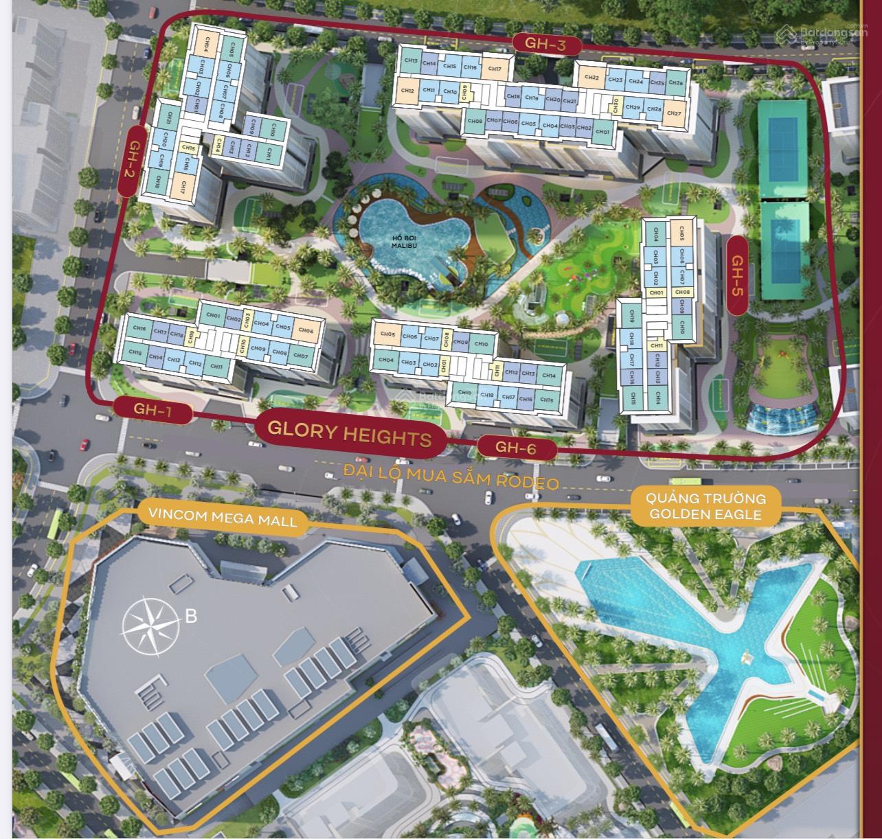 Bán căn 2PN + Glory Heights, giá chỉ 3,46 tỷ rẻ nhất dự án, LH 0912 381 ***