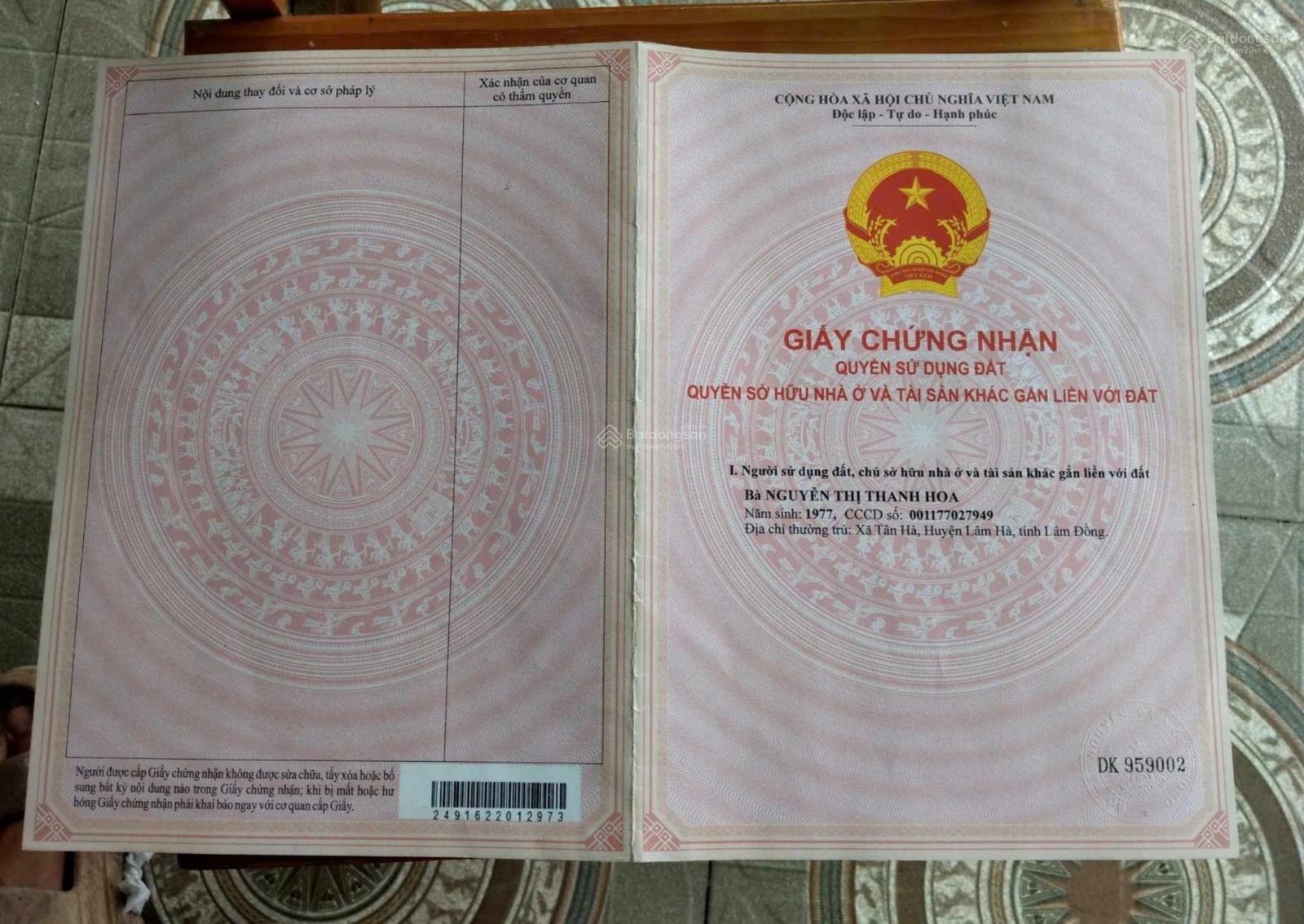 Bán đất nghỉ dưỡng 1006m2, sát BIDV Tân Hà