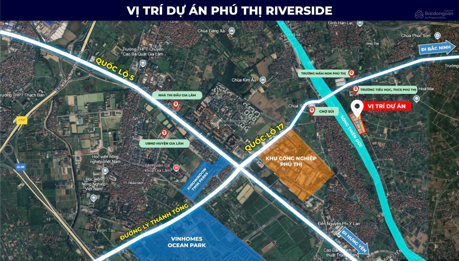 Chỉ 13 tỷ sở hữu ngay liền kề, biệt thự mặt sông dự án Phú Thị Riverside - Gia Lâm. Sổ đỏ lâu dài