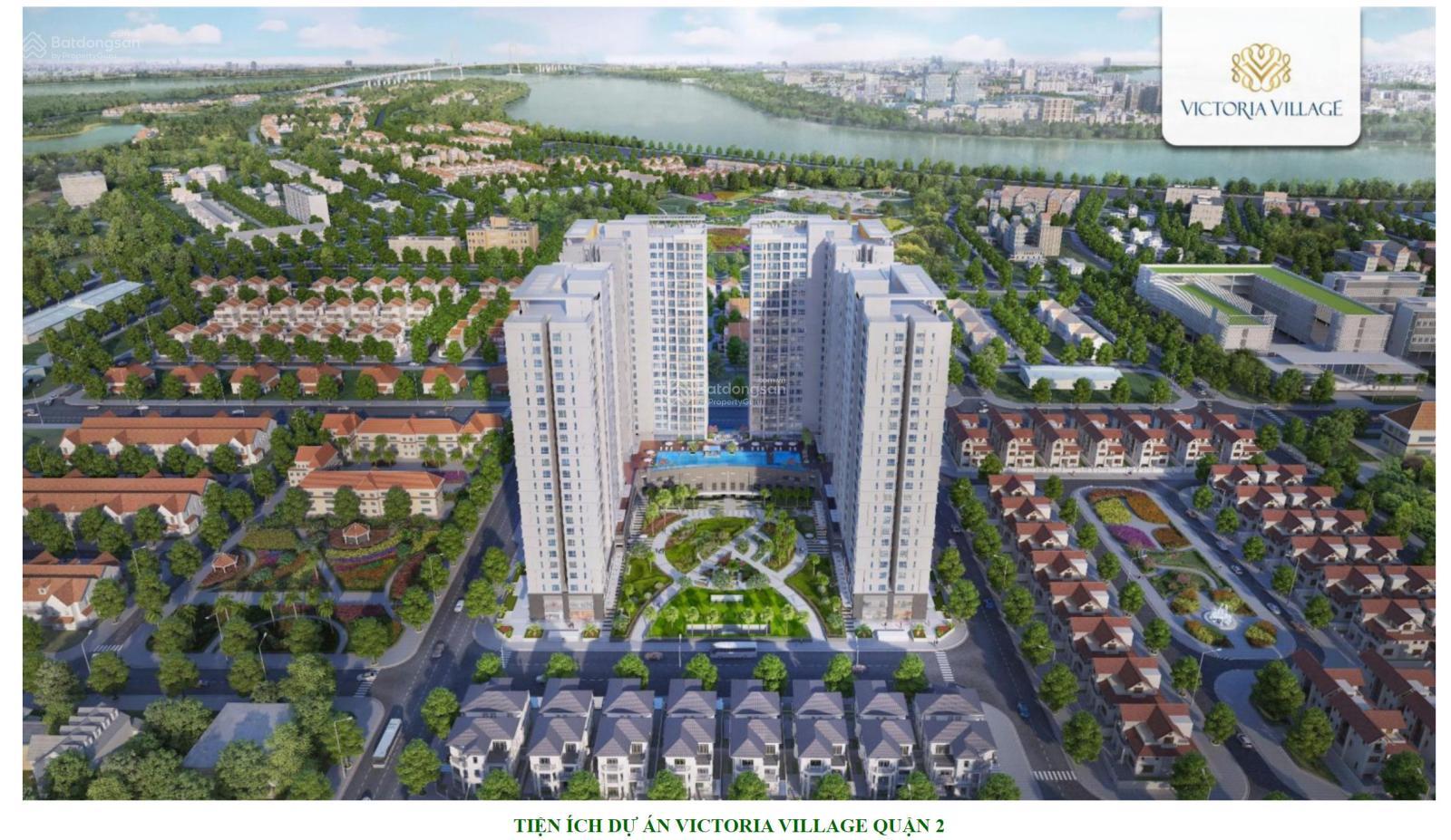 Bán CC Victoria Village, Q2, HCM, 4,5tỷ, 71m2, view đẹp, giá: 60tr/m2, trung tâm hành chính Quận 2