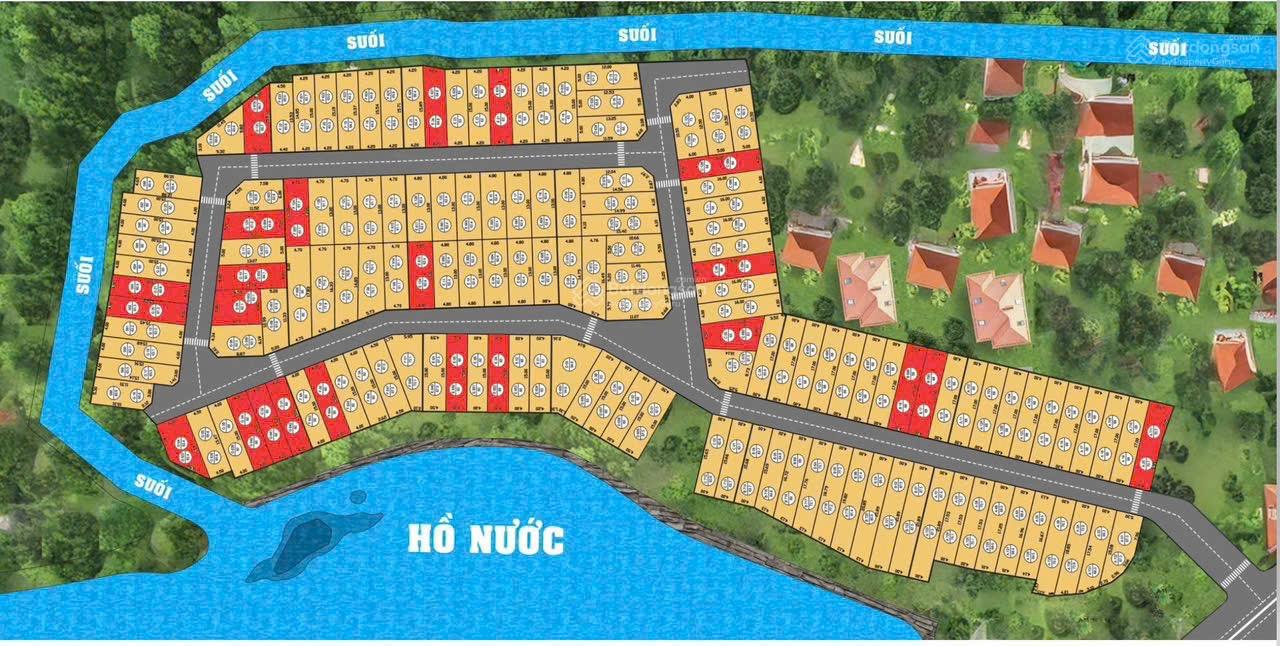 Cần tiền bán gấp lô góc 2 mặt tiền, view suối, gần sân golf đồng mô, sẵn sổ, giá tốt chỉ 1.85 tỷ