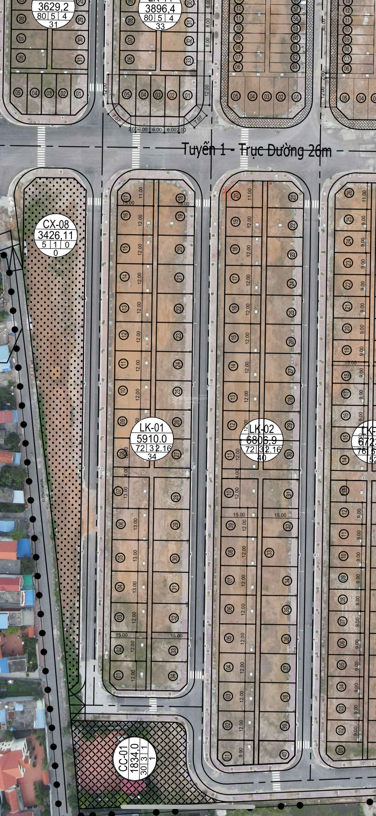 Bán đất nền dự án Bắc Sông Cấm, góc xẻ khe 180m2 giá 7,5 tỷ