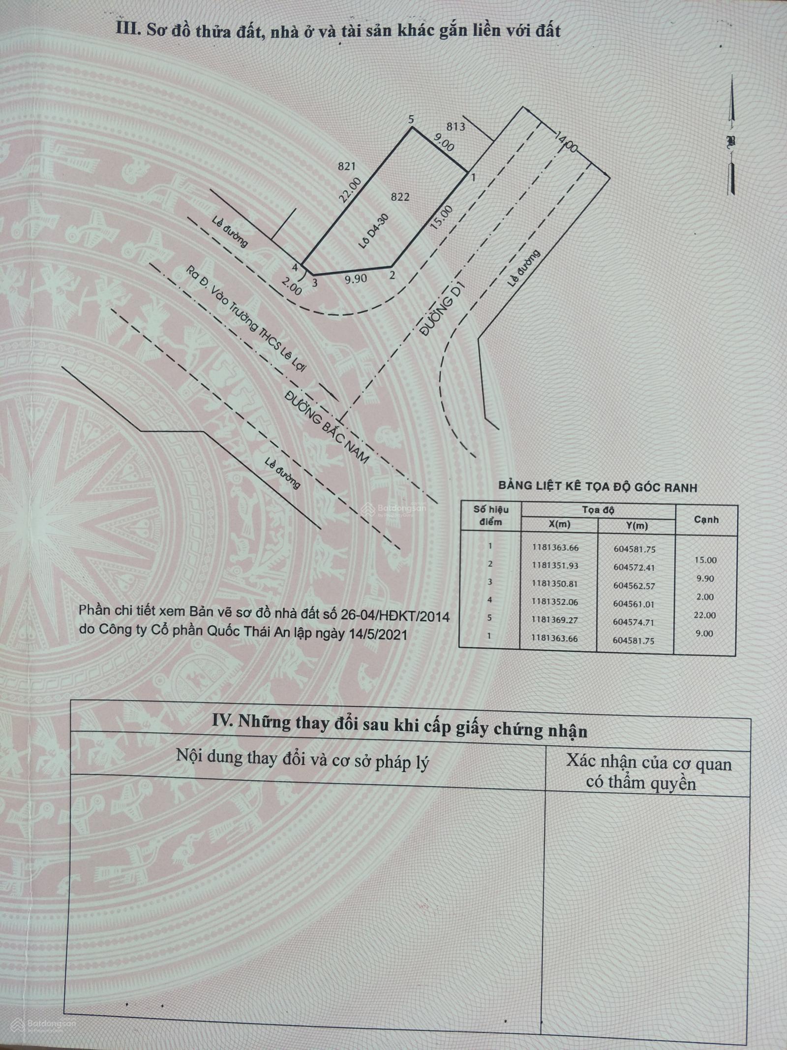 Bán đất thổ cư đã có sổ, lô góc, 9x22m, giá 55tr/m2