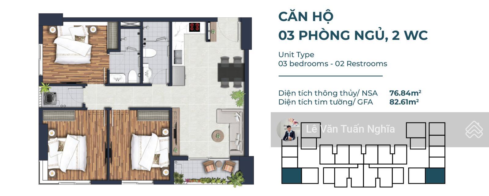 Căn góc 3PN, 2 mặt nhìn trực diện sông Sài Gòn, chỉ 500 triệu nhận nhà ngay, tặng nội thất 50tr