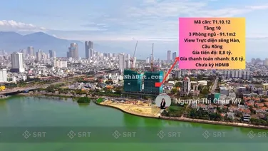 Châu Mỹ SRT - 3PN view đẹp nhất -trực diện sông Hàn- View pháo hoa DIFF- Vịnh- Núi Chúa- Thành phố