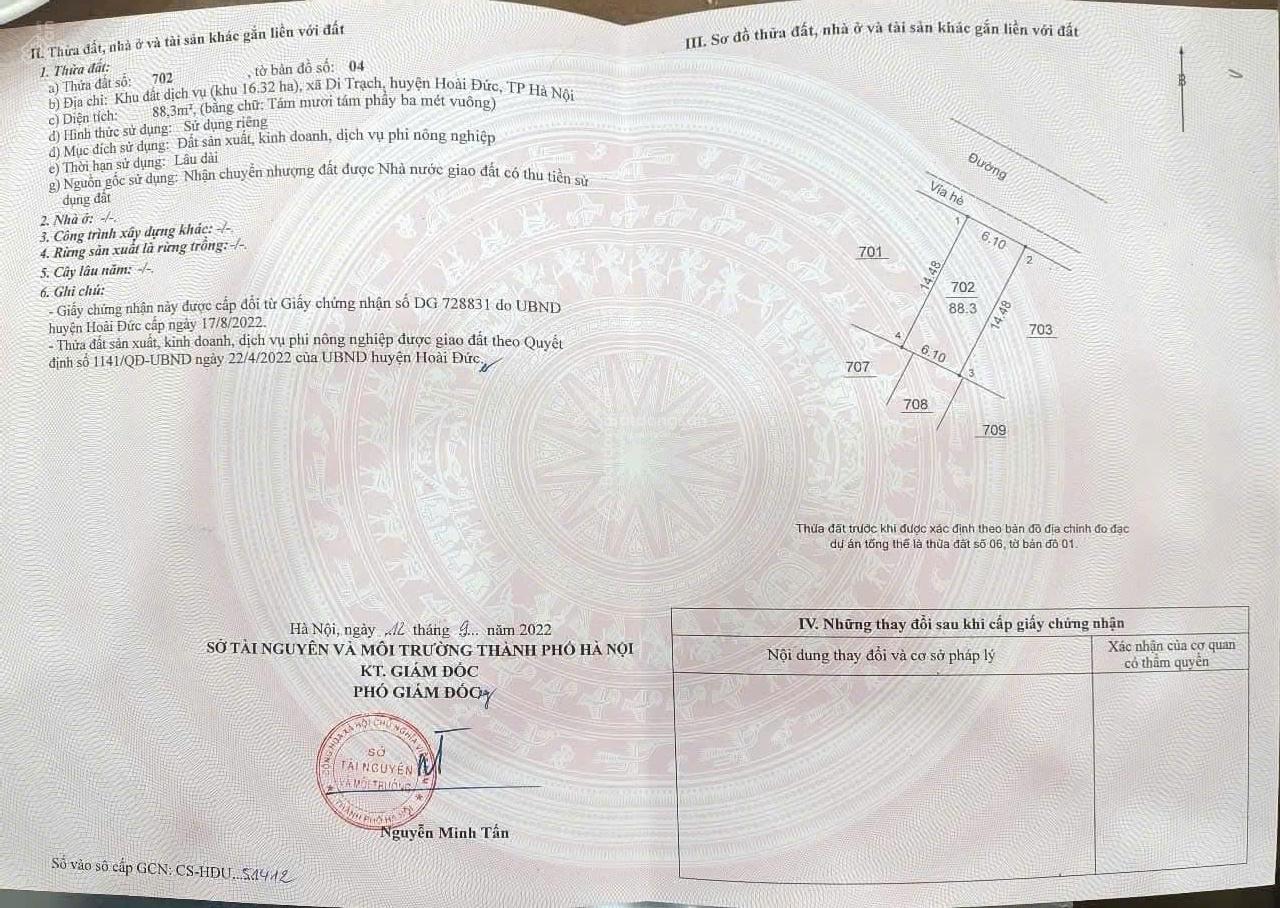 Bán đất dịch vụ Di Trạch giáp 3.5 & Nhổn 68,5m2, 79m2 109.9m2, 150m2... Tiện ích thương mại đỉnh