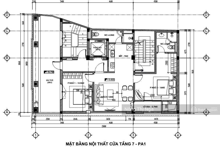 Cho thuê tòa nhà 7 tầng có kết hợp làm văn phòng và lưu trú ở C9 Giảng Võ, Ba Đình