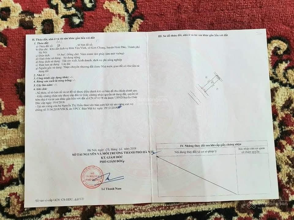 Bán đất chính chủ Kim Chung Hoài Đức Bán đất chính chủ Kim Chung Hoài Đức
