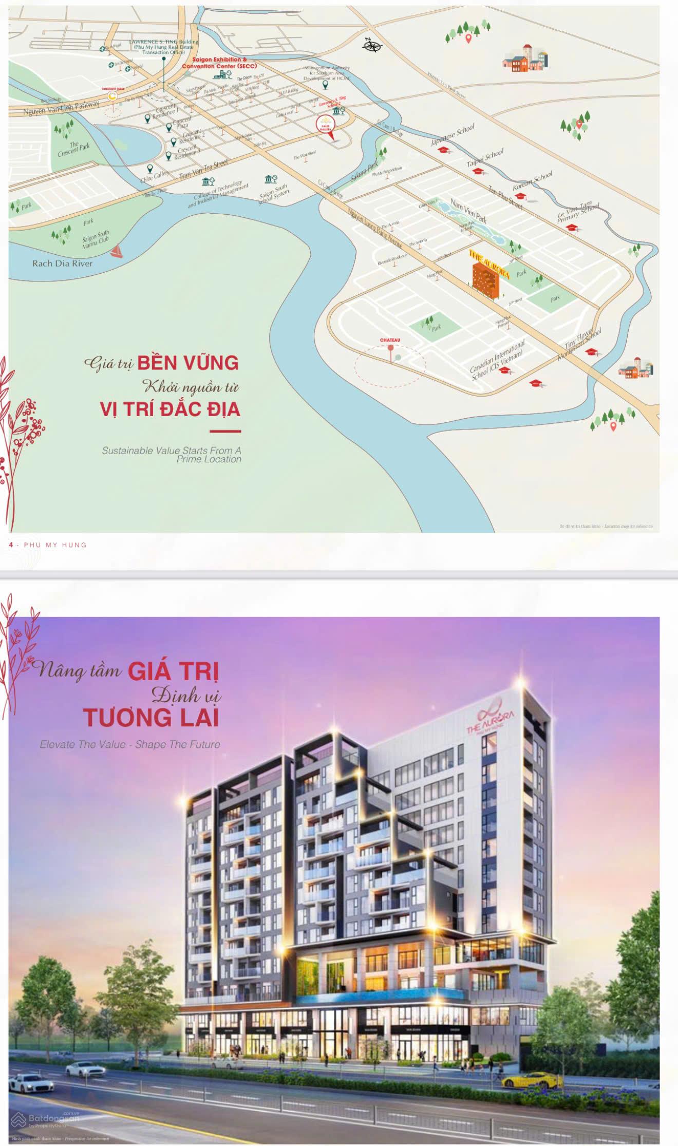 Căn hộ The Aurora 2PN Phú Mỹ Hưng,Dự án hình thành trong tương lai bàn giao 20/12/2025, giá tốt
