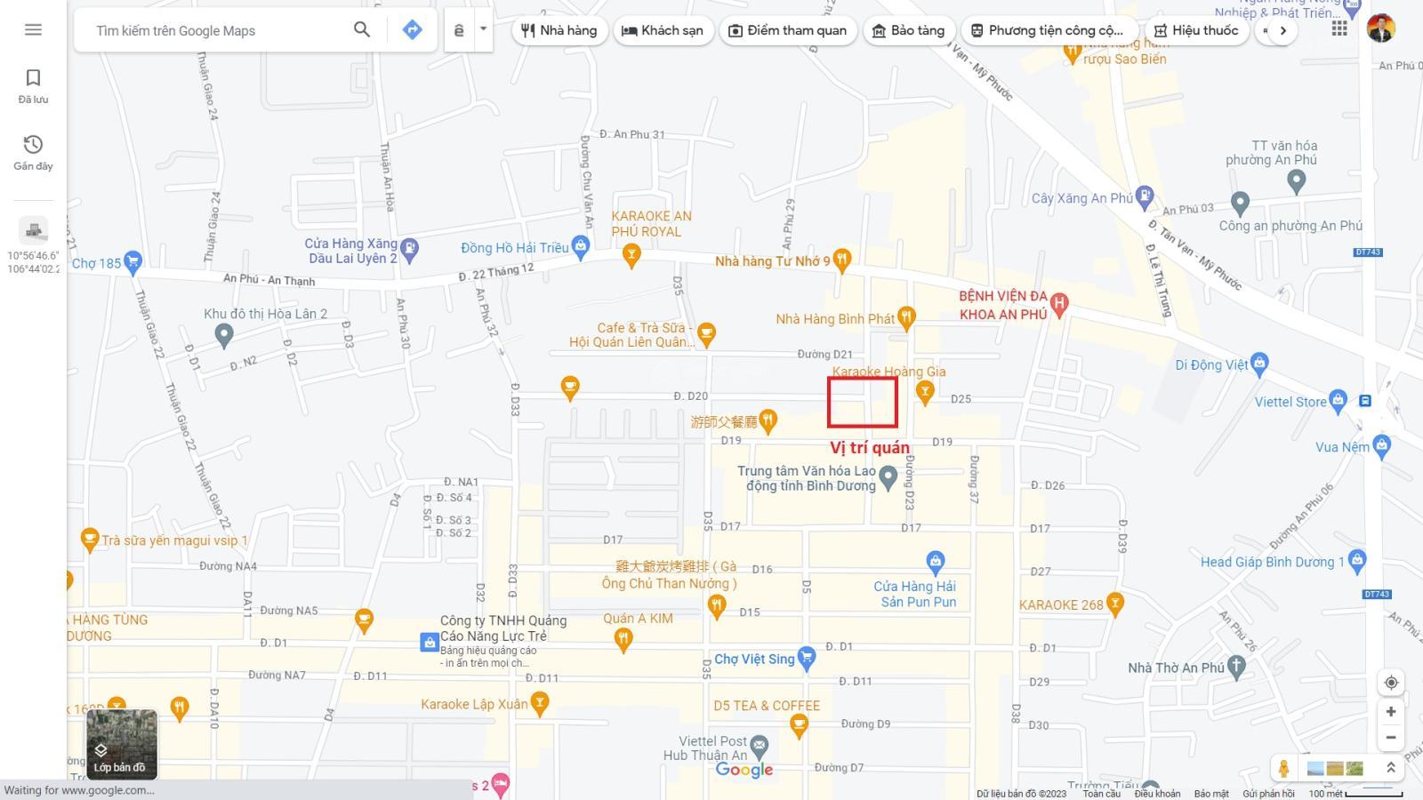 Bán căn góc cafe 1T1L 10x31m, đường D22 KDC Việt Sing P. An Phú, thu nhập 50tr/th