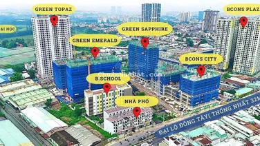 Bán CC Bcons City, 53m2, kí trực tiếp chủ đầu tư - có cam kết cho thuê 12 tr/tháng