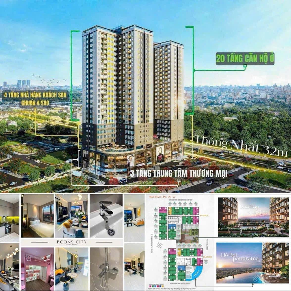 Bán CC Bcons City, 53m2, kí trực tiếp chủ đầu tư - có cam kết cho thuê 12 tr/tháng