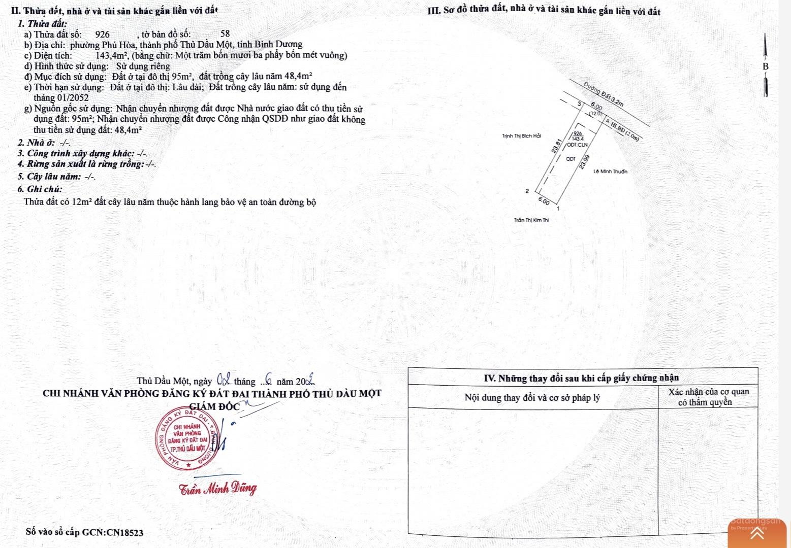 Bán đất hẻm 269 đường Nguyễn Thị Minh Khai. P. Phú Hoà. DT: 144m2 (6x24) thổ cư 95m2. Giá: 2,75 tỷ Bán đất hẻm 269 đường Nguyễn Thị Minh Khai. P. Phú Hoà. DT: 144m2 (6x24) thổ cư 95m2. Giá: 2,75 tỷ