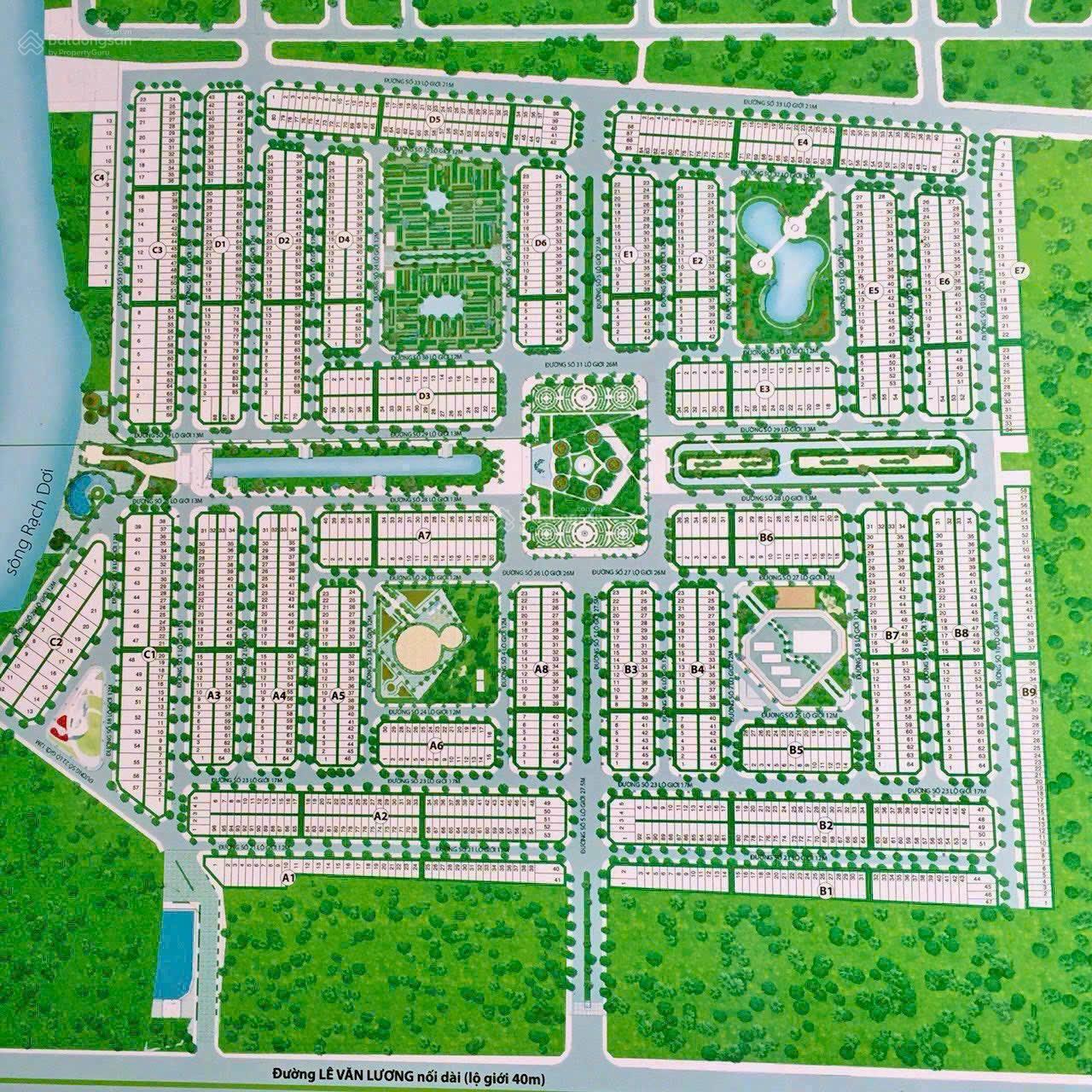 Bán nền 120m2 giá 3,465tỷ. Vị trí nằm ngay đường phố đi bộ, gần sông. Ms Chinh 0909 063 ***