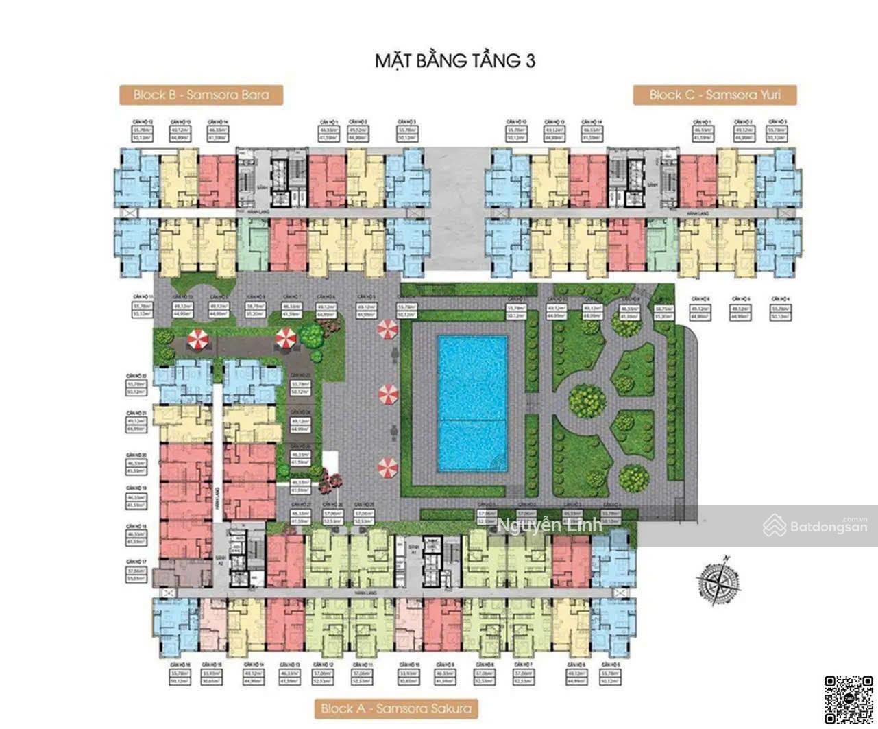 Bảng giá căn hộ Samsora Riverside, giá tốt hiện nay - Em Linh cư dân Block C, SĐT 0906 091 ***