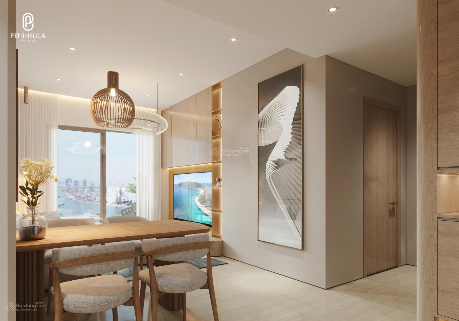 Tầm view sông Hàn vĩnh viễn, bán căn hộ 2PN 71,7m2 tầng 28 Peninsula Đà Nẵng, trung tâm Đà Nẵng