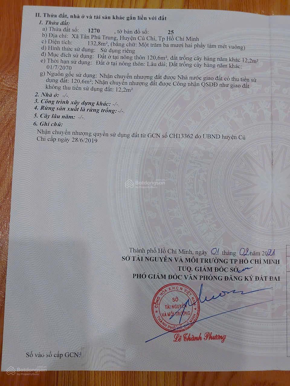 Chủ gửi 1 sẹc MT Hồ Văn Tắng đường nhựa, khu sầm uất nhất Tân Phú Trung - sổ hồng riêng - bao sổ