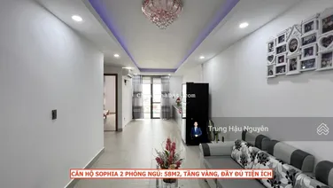 Cắt lỗ căn hộ Sophia Center Phú Cường, 2 phòng ngủ view biển, 58m2, tầng vàng, đầy đủ tiện ích