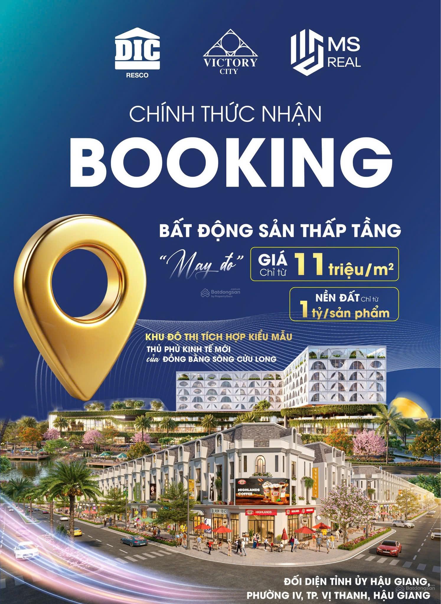 Bán đất nền dự án DIC Victory City, Tp. Vị Thanh, Hậu Giang - Giá chỉ 1.14 tỷ/lô - Đã có sổ hồng