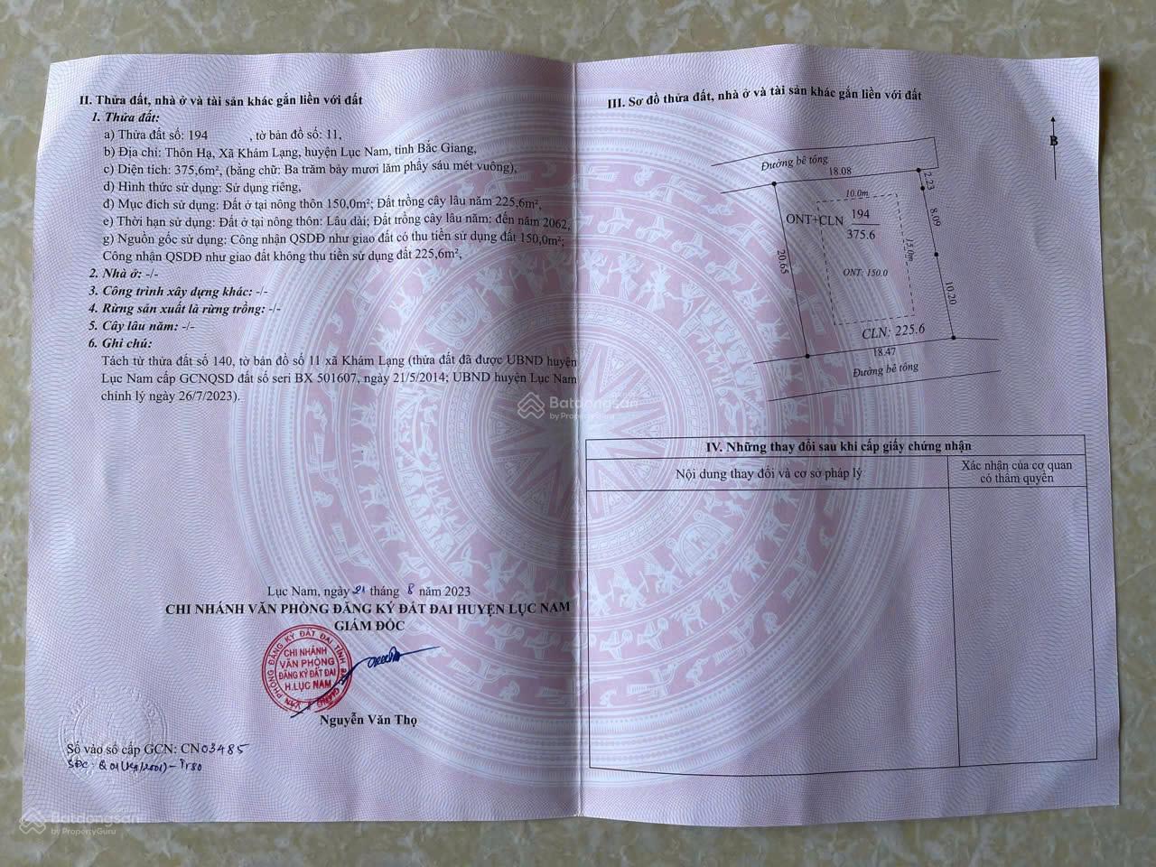 Hơn 700 tr có ngay lô đất gần quy hoạch công nghiệp Bắc Giang đầy tiềm năng, DT 197m2