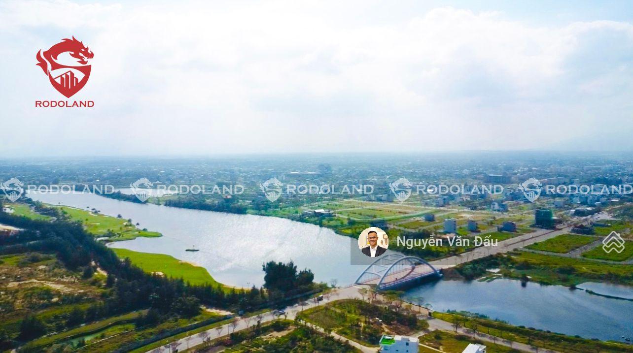 Bán 665m2 đất biệt thự FPT khu vip R1, view sông Cổ Cò, 3 mặt tiền - BĐS Rồng Đỏ chuyên FPT.