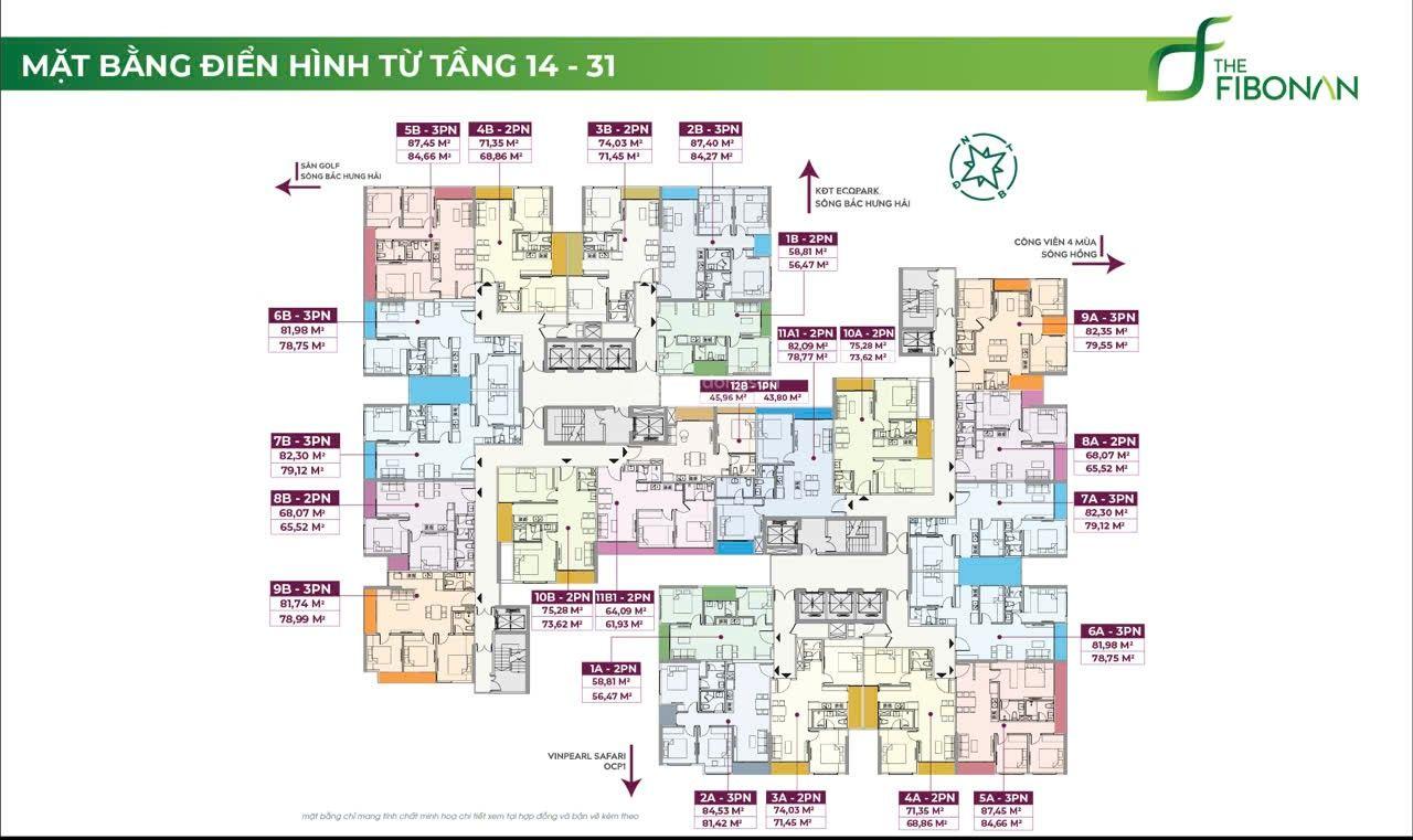 Mua nhà chưa người đẹp? Chung cư The Fibonan - Ecopark mới ra hàng 2PN 56.47 4.071 tỷ 0966 849 ***