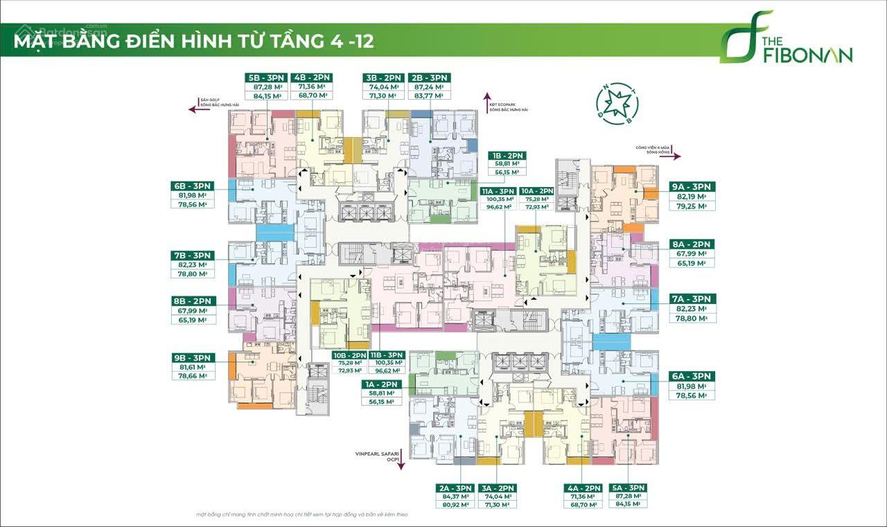 Mua nhà chưa người đẹp? Chung cư The Fibonan - Ecopark mới ra hàng 2PN 56.47 4.071 tỷ 0966 849 ***