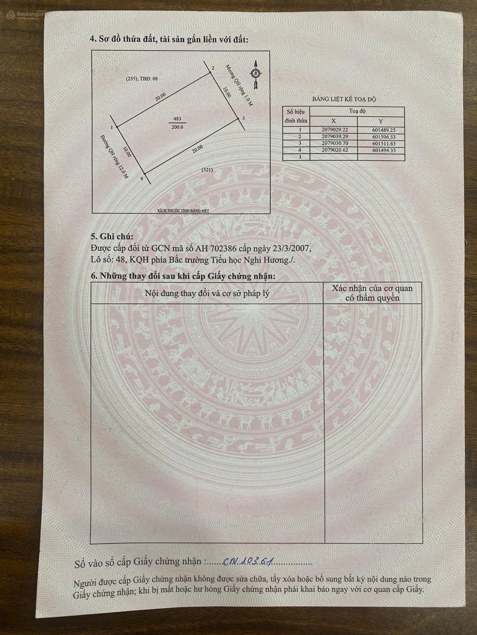 Cần bán đất Nghi Hương, Cửa Lò, TP Vinh ô tô tránh, giá đầu tư