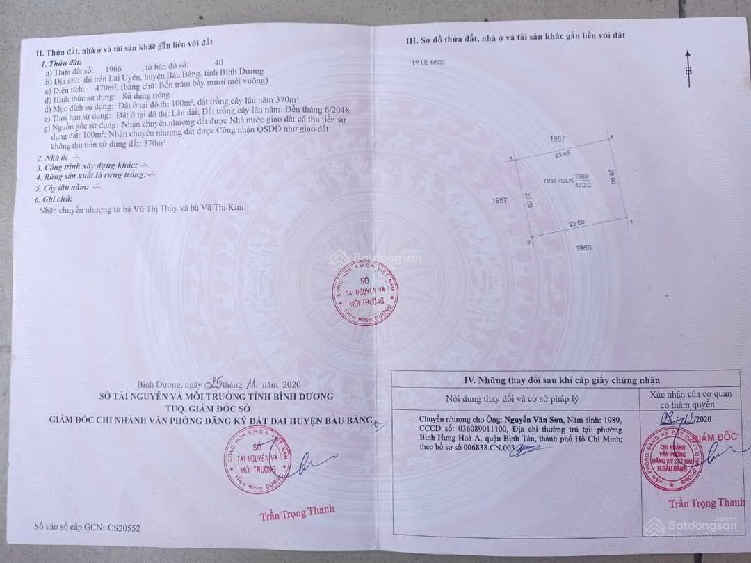 Bán đất xây biệt thự nhà nghỉ Lai Uyên, Bàu Bàng Bình Dương