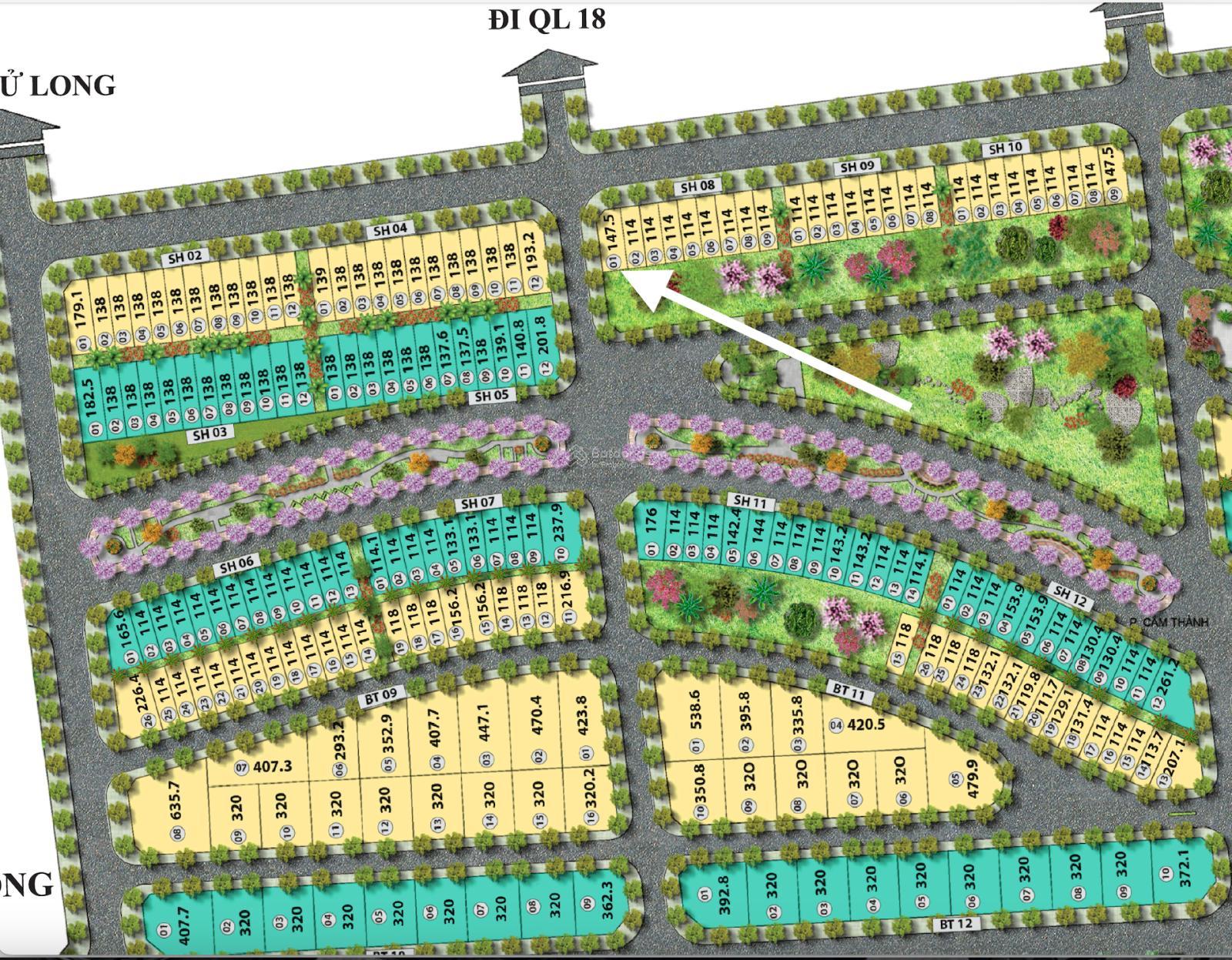 Chuyển nhương Sh08-01 lô góc trục kinh doanh chính chạy thẳng là bãi tắm