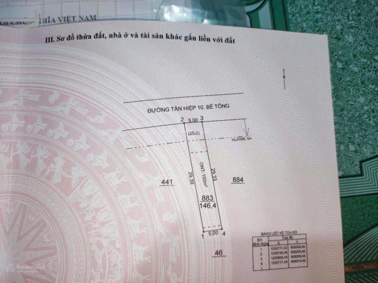 Bán đất 145.7m2 tại Tân Hiệp, 650 triệu, Phú Giáo, Bình Dương giá thấp nhất khu vực này 0981 338 ***