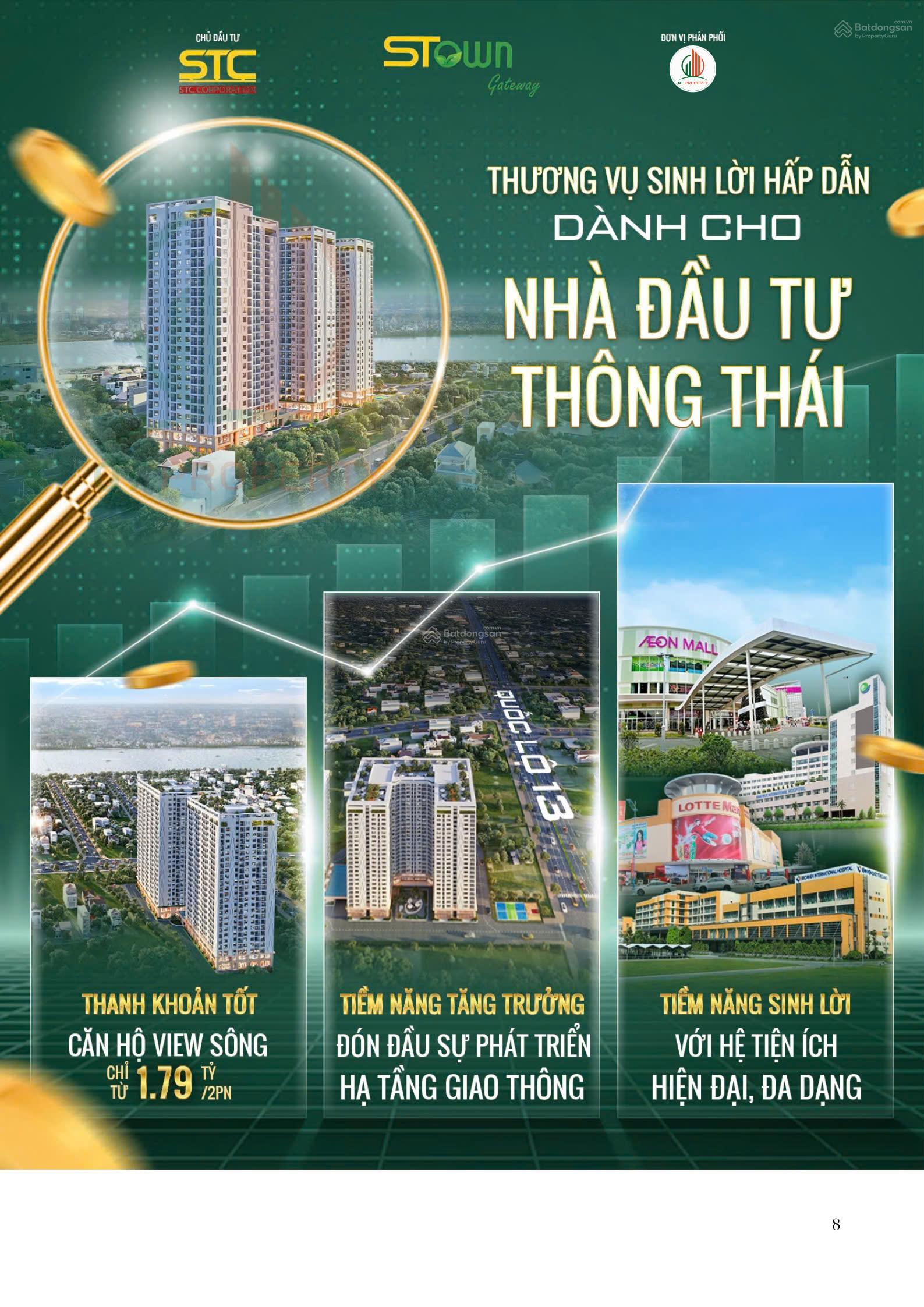 Thanh toán 10% cho đến khi nhận nhà, không vay đến khi nhận nhà Stown Gateway