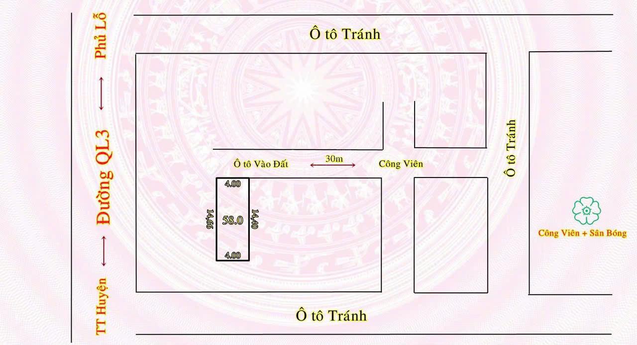 Chính chủ cần bán 58m2 tại Nguyên Khê, Đông Anh giá nhỉnh 3 tỷ đường ô tô vào tận đất