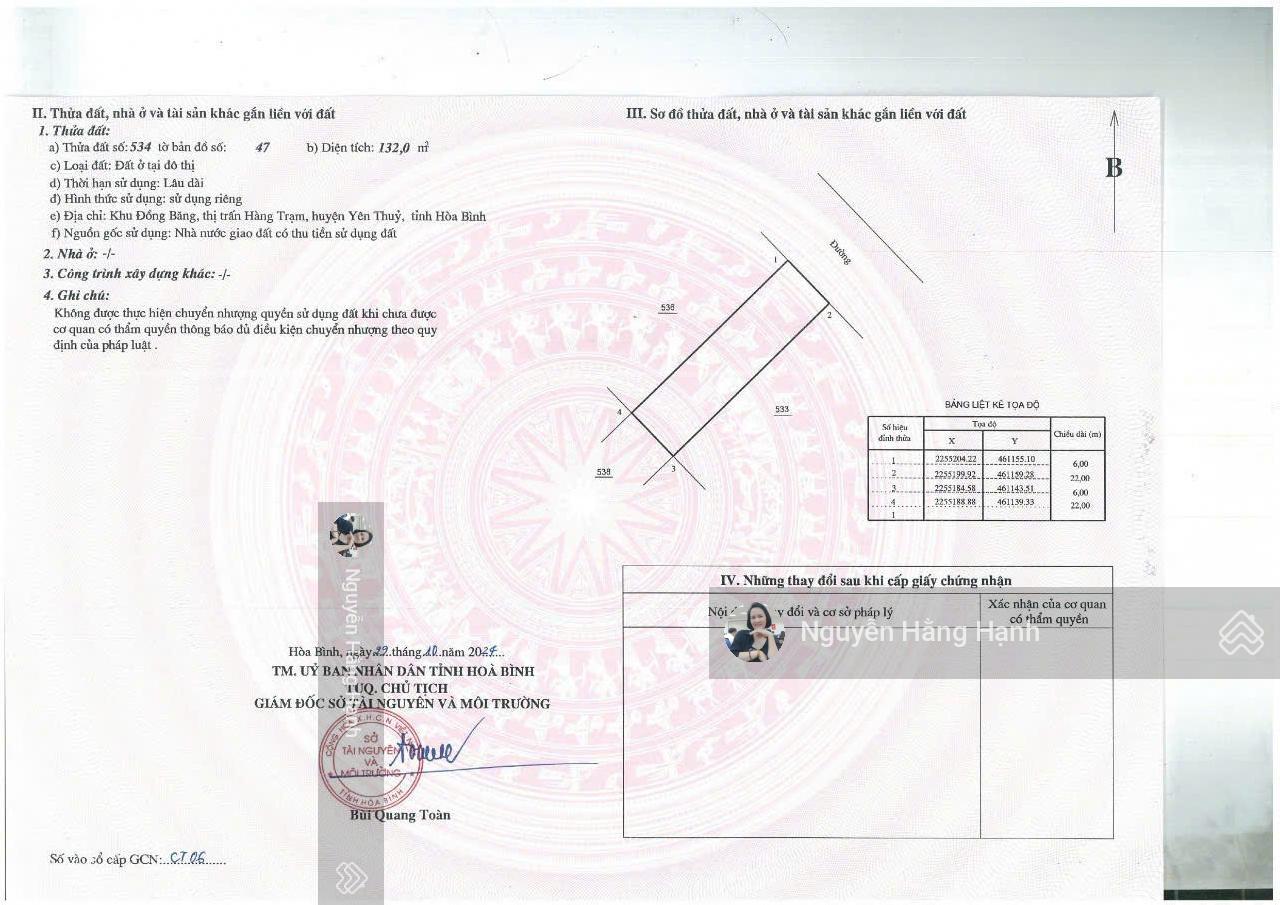 Đất dự án đẳng cấp nhất Yên Thủy sẵn sổ đỏ, hạ tầng đồng bộ, 3 ôtô VH thênh thang nhỉnh 2 tỷ 132m2