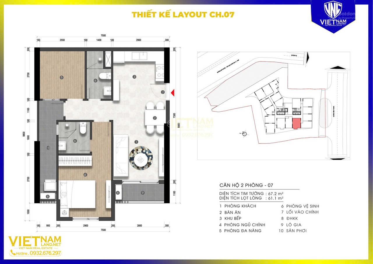 Chính chủ bán gấp căn hộ cạnh Ga Metro Số 1 Honas Residence 2PN 2WC 67m2 giá chỉ 1.972 tỷ - có sổ