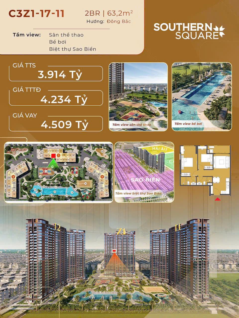 Quỹ căn Trinity Square trung tâm Ocean Park 2 - Giá rẻ nhất thị trường cơ hội vàng cho khách đầu tư