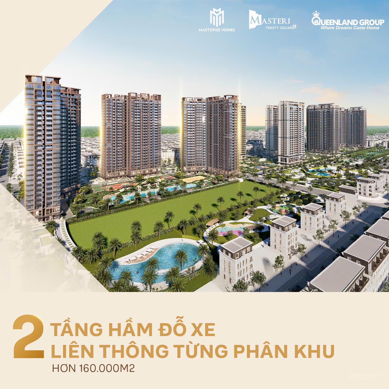 Chung cư Trinity Square Masterise Homes, Vinhomes Ocean Park, giá chỉ nhỉnh 50tr/m2, CK 14.5%