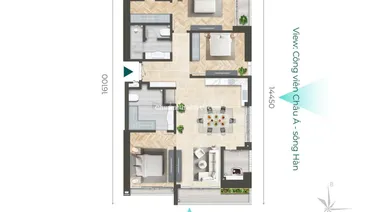 Cực hiếm - chính chủ cần bán căn hộ Vista 3PN tầng 10, view sông Hàn Đà Nẵng, bàn giao SĐ lâu dài