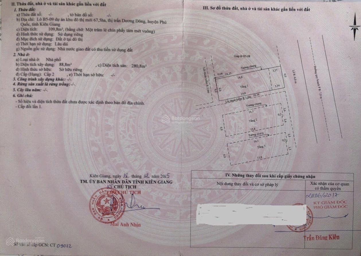 Chính chủ gửi bán gấp căn nhà 3 tầng khu đô thị Bắc Dương Đông - Phú Quốc