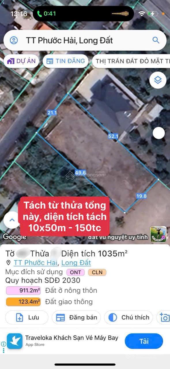 BÁN ĐẤT THỊ TRẤN PHƯỚC HẢI LONG ĐẤT BÀ RỊA VŨNG TÀU