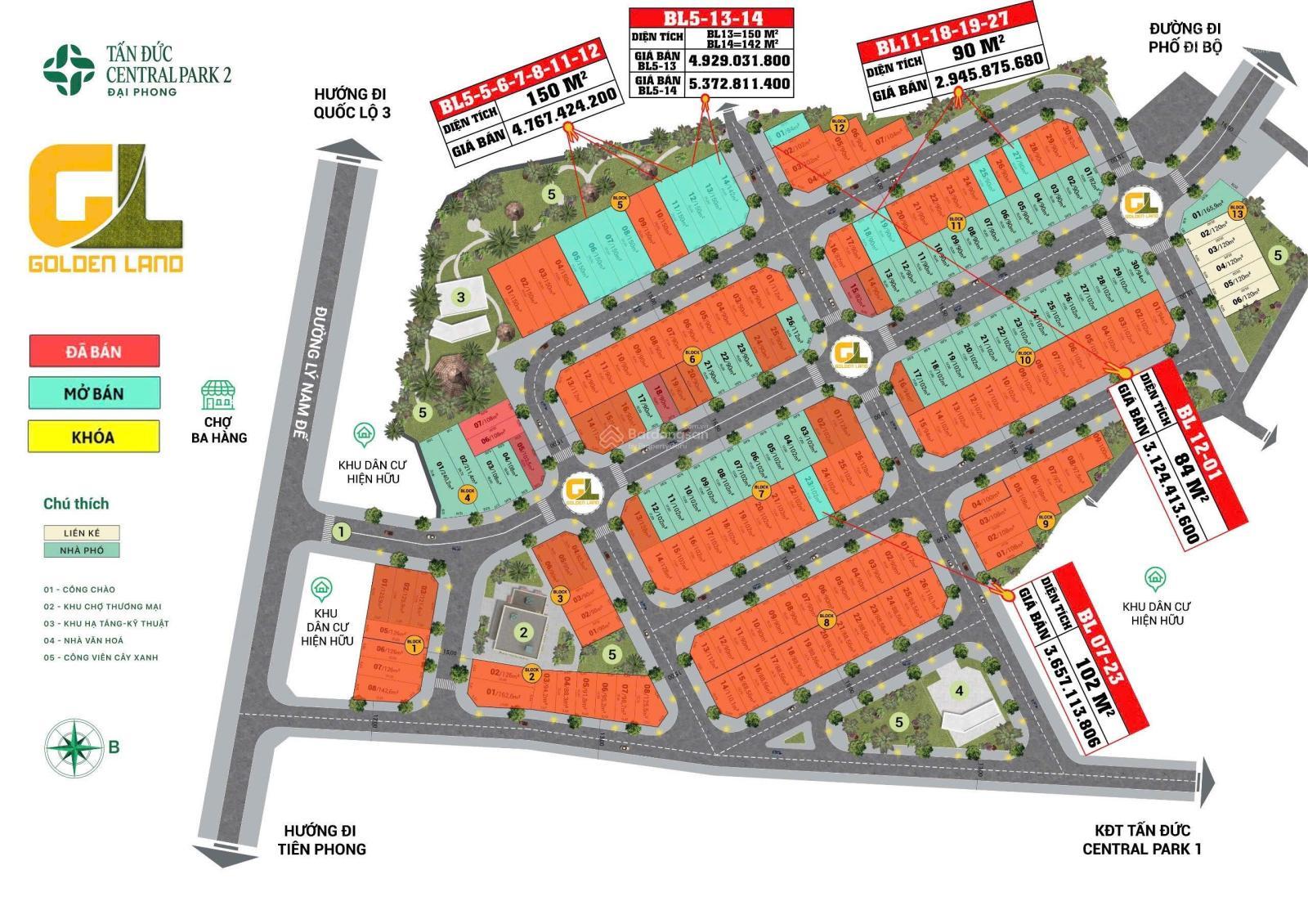 Bán nhà mặt phố tại KĐT Đại Phong, 30 triệu/m2, 90m2, giá siêu hời