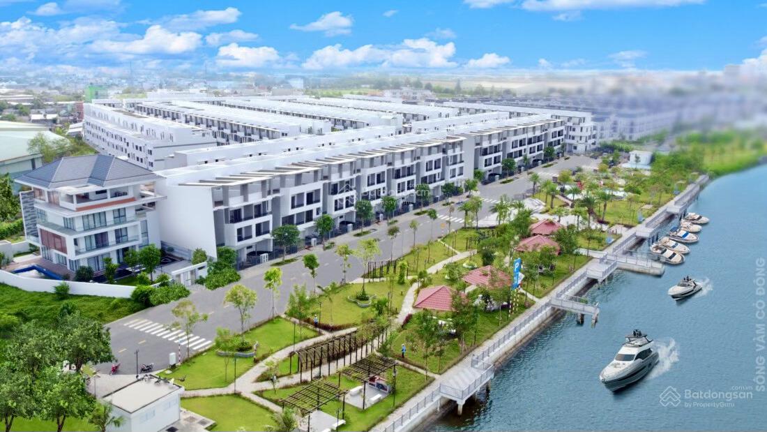 Mở bán 50 căn nhà phố LK - Khu đô thị biệt lập bên sông Vàm Cỏ Đông - Bến Lức. Giá chỉ từ: 3 tỷ/căn