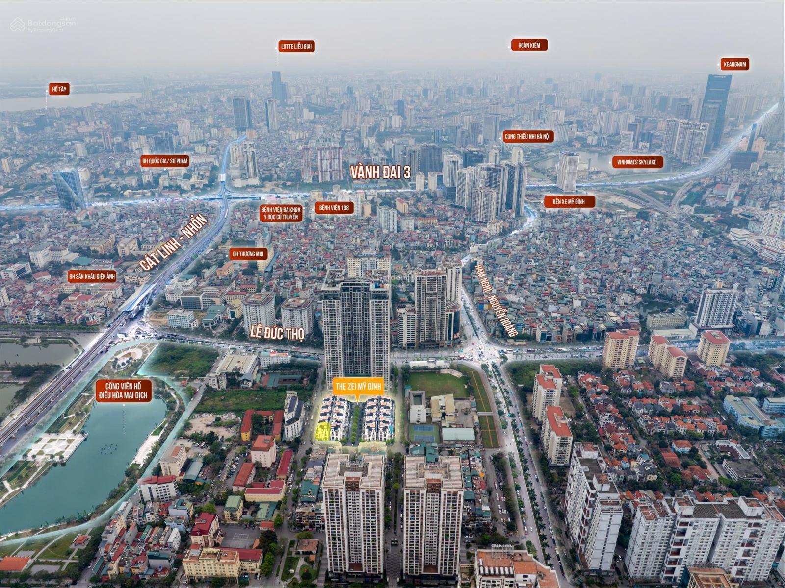 Bán BT tại The Zei Mỹ Đình, 110 tỷ, 243m2, mặt tiền 28m, pháp lý đầy đủ