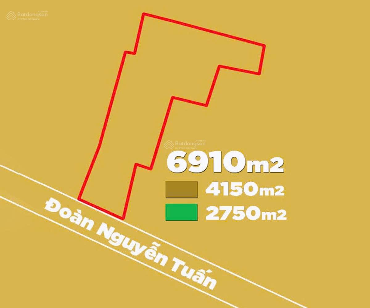 MT Đoàn Nguyễn Tuấn - Bình Chánh Ngang 40m gần 6910m2 thổ cư chỉ 35tr/m2 gồm 1 vila tặng kèm