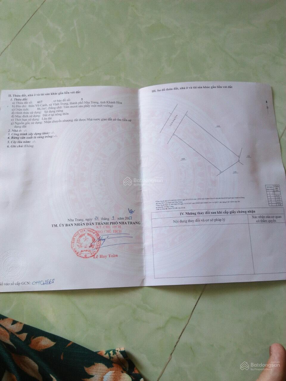 Bán lô đất Vĩnh Trung, cách 23/10 chỉ 500m, đường ô tô tới đất
