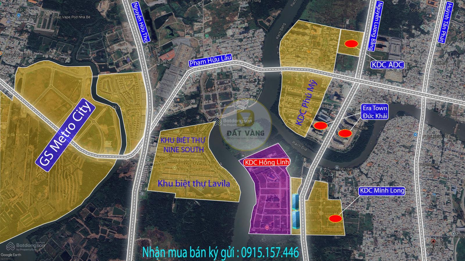 KDC Hồng Lĩnh liền kề Q7. Vị trí Vàng kết nối Q7-Nhà Bè-Cần Giờ và tuyến Metro