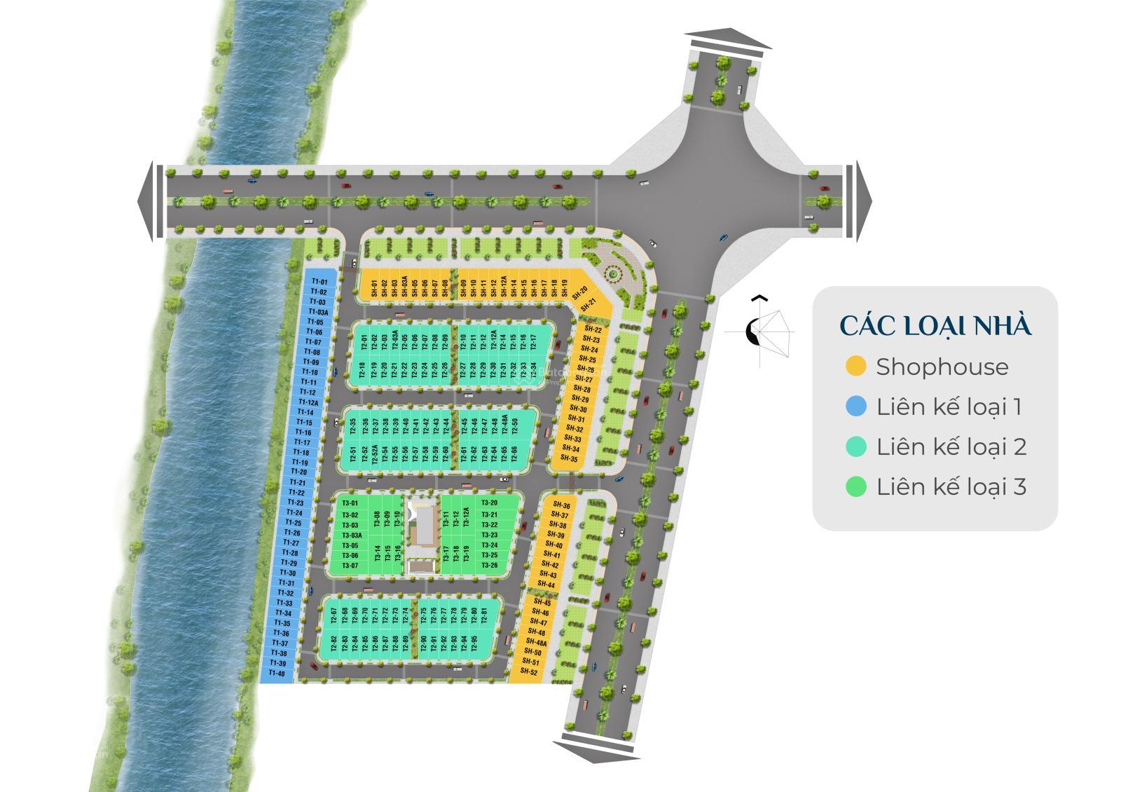 Liền kề view sông tự nhiên - The Greenery Hải Phòng 6.3 tỷ - 80m2 (100m2 cả lưu không)