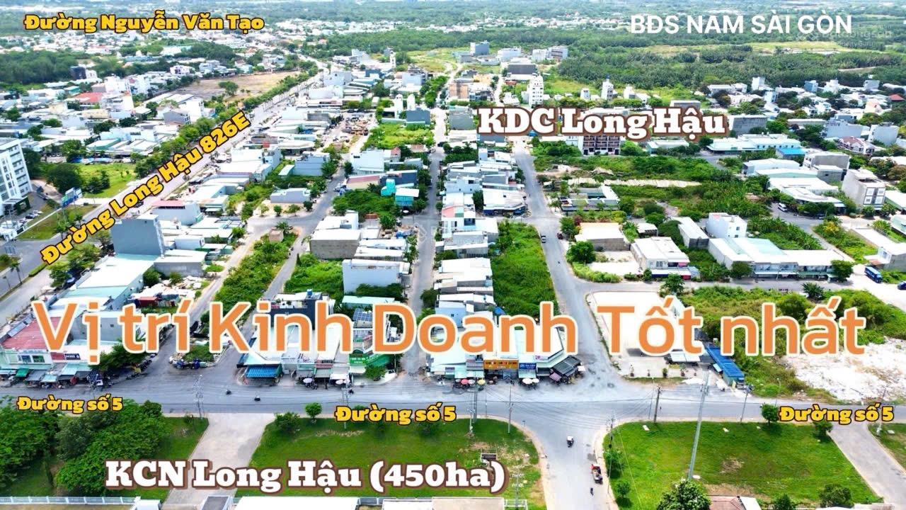 Bán đất mặt tiền đường số 5 gần KCN Long Hậu giá 2,9 tỷ đang cho thuê 7 triệu/tháng chính chủ